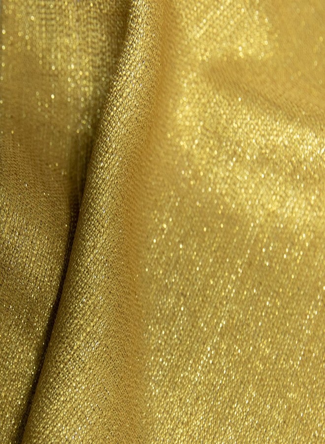 DANCURTON Gold Curtains 63 Inch Length for Teen Boys Room Decor 2 Panels Grommet Window Drapes Semi Privacy Metallic Sparkle Shiny Glitter Gourmet Brown Golden Sheer Curtain for Bedroom Decoration Shimmer Glam - Image 3